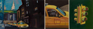 
	
		Lachlan Goudie, 
		Scottish, b.1976 - 
		 
		Crosstown Traffic; 
		 
		oil on board,...