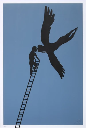 Sam 3,&nbsp;Spanish, b.1980-&nbsp;Kiss, 2007;&nbsp;Two-colour screenprint, printed on Cougar Cover 80lb archival...