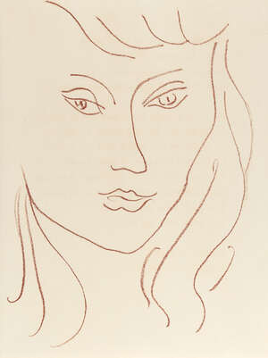 
	
		Henri Matisse, 
		French 1869-1954- 
		 
		J'ai hesité longtemps - Visages No 3, 1946;...