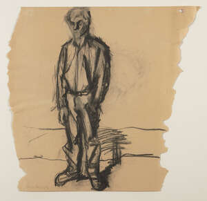 
	
		Celia Paul, 
		British b.1959- 
		 
		Untitled (figure), 1985; 
		 
		charcoal on...