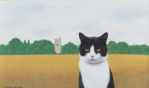 
	
		David Cheepen, 
		British 1946-2016 - 
		&nbsp;
		Knowing, 1991; 
		&nbsp;
		acrylic on board,...