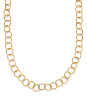 UnoAErre. An Italian long chain necklace, of rope twist fancy belcher-link design, signed, with Italian marks, stamped 750, length 99cm (VAT charged on hammer