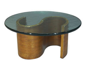 
	
		Attributed to Ernst Freud, a bent plywood coffee table  
		c.1935  
		With later...