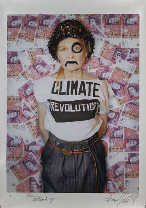 Hannah Domagala, British 20th / 21st Century
Vivienne Westwood in Climate Revolution t-shirt;
