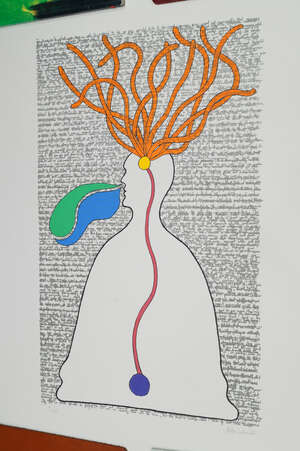 
	
		Peter Schmidt, 
		British 1931-1980- 
		 
		Flowing in the Right Direction from...