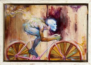 
	
		British Contemporary School, 
		late 20th/early 21st century- 
		 
		Skeleton Cyclist;...