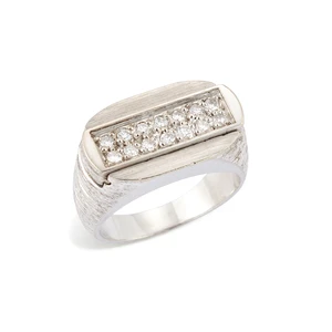 A diamond set locket ring, with hinged reversable mechanism, one side with oval shaped locket...