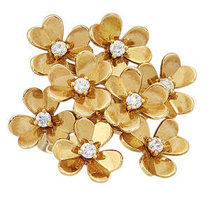 
	
		A diamond 'Frivole' ring, by Van Cleef & Arpels, of cluster flowerhead design, each with...