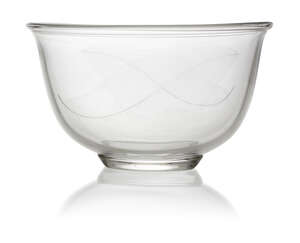 
	
		WITHDRAWN; Edward Hald (Swedish 1883-1980), an engraved Orrefors glass bowl 
		1953,...