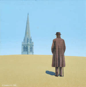 
	
		David Cheepen, 
		British 1946-2016 - 
		 
		The Mirage, 1983; 
		 
		acrylic on board,...