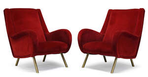 
	
		Italian, a pair of 'Senior' style lounge chairs, in the manner of Marco Zanuso    
		