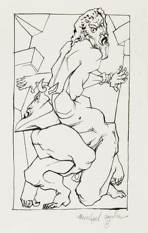 
	
		Michael Ayrton, 
		British 1921-1975- 
		 
		Gilgamesh, 1971; 
		 
		two lithographs on...