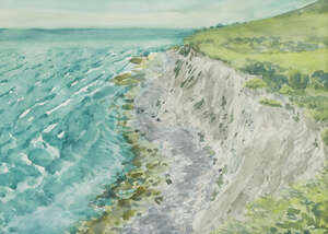 
	
		Adrian Berg RA, 
		British 1929-2011- 
		 
		Beachy Head, June 1992; 
		 
		watercolour,...