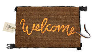 
	
		Banksy, 
		British b.1974-
		 
		Welcome Mat, 2020; 
		hand-stitched mat in fabric...