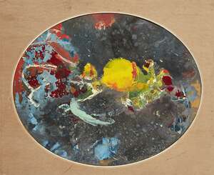 Borge Sornum, 
Danish 1920-1985- 
 
Untitled Abstract, 1962; 
 
oil on paper, signed and dated '62'...