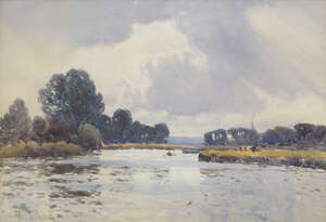 
	
		Alfred de Breanski Snr, 
		British 1852-1928- 
		 
		Broken Weather, Bourne End,...