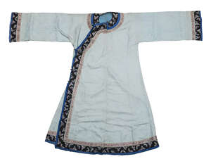 
	
		A Chinese '100 butterflies' silk embroidered robe, late Qing dynasty, decorated with...