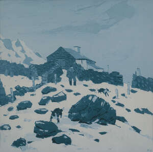 
	
		Sir Kyffin Williams OBE RA, 
		Welsh 1918-2006- 
		 
		Rhwng Dwy Afon: Y...