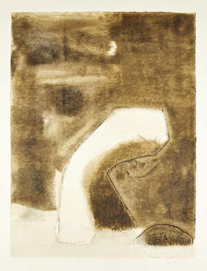 
	
		John Walker, 
		British b.1939- 
		 
		Untitled Monotype, 1989; 
		 
		monotype in...