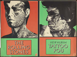 
	
		The Rolling Stones, Tattoo You, an offset lithograph poster, 76 x 102cm, together with...