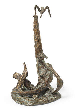 
	
		Leon Underwood,
		British 1890-1975-
		 
		Man and Bird, 1962;
		 
		bronze, signed,...