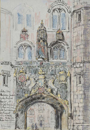
	
		Lord Paul Ayshford Methuen RA RWS, 
		British 1886-1974-
		 
		St John's College...