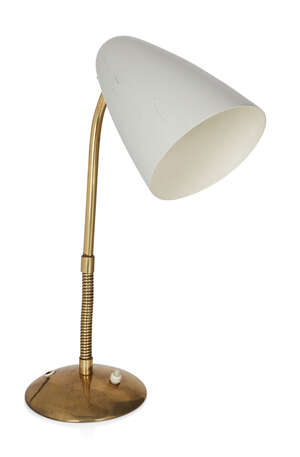 Lisa Johanssen-Pape (1907-1989) for OrnoAdjustable table lamp, circa 1950Brass, enamelled metal,...