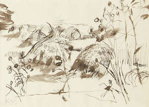 
	
		Keith Vaughan, 
		British 1912-1977- 
		 
		Neo-Romantic Landscape, from Landscapes...