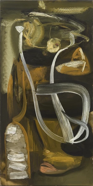 Maurice Cockrill, British 1936-2013 - Green River, 2002; oil on canvas, signed, titled and dated on the reverse 'Maurice Cockrill Green River 2002', 100 x 50