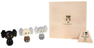 
	
		KAWS, 
		American b. 1974- 
		
		Holiday Japan- Kokeshi Dolls, 2019; 
		
		the complete...