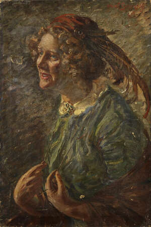 
	
		Albert Lipczinski, 
		Polish/British 1876-1974 - 
		 
		Portrait of a woman, 1910;...