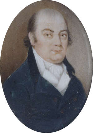 
	
		British School, 
		late 18th century- 
		 
		A portrait miniature of a gentleman,...