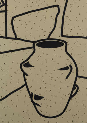 
	
		Patrick Caulfield CBE RA,
		British 1936-2005-
		Plant Pot [Cristea 61], 1979-80;
		
