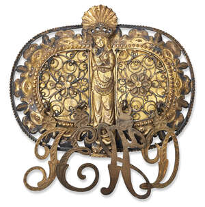 
	
		A Continental gilt-metal ecclesiastical buckle, probably Spanish, 18th/19th century, of...