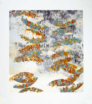 
	
		Thérèse Oulton,
		British b.1953-
		 
		Smokescreen, 1989;
		 
		screenprint in colors...
