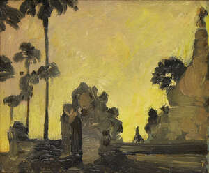 
	
		Sir Gerald Festus Kelly KCVO PRA, 
		British 1879-1972- 
		Pagoda at Magway Burma; 
		
