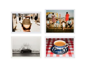 Martin Parr,British 1952-2025,
New Brighton, 1983; Ellard, 1978; Sand Bay 1997; Braga, 1999;
pigment print on...