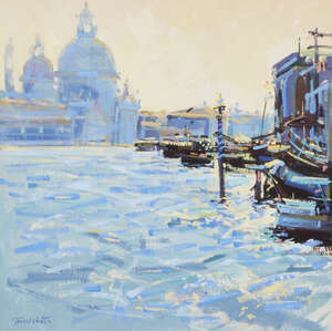 
	
		Tom Watt, 
		Scottish b.1951
		 
		Late Afternoon, Venice; 
		 
		gouache, signed,...
