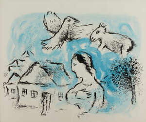 
	
		Marc Chagall, 
		Russian/French 1887-1985- 
		Le Village [Mourlot 917]; 
		lithograph...