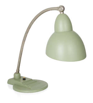 Designer Unknown, 
German adjustable table lamp, circa 1940, 
Cast iron, chromed metal,...