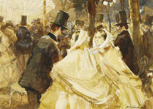 
	
		John Strickland Goodall RBA RI NS, 
		British 1908-1996- 
		
		Cremorne Gardens,...