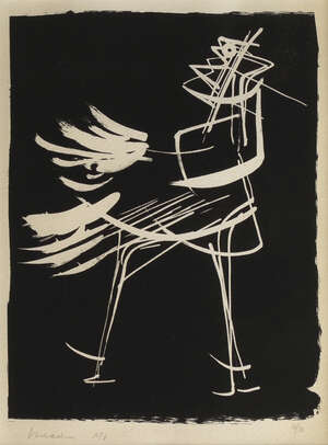 
	
		Bernard Meadows, 
		British 1915-2005- 
		 
		Frightening Bird, 1962;
		 
		lithograph...