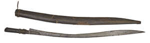 
	
		An Ottoman yataghan, North Africa, signed Hasan and dated 1294AH/1877AD, the slightly...