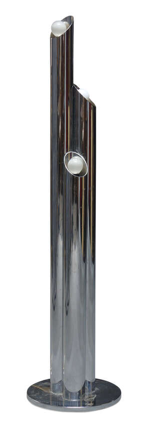 
	
		Italian, a chromed floor lamp in the manner of Gaetano Sciolari      
		c.1960      
		