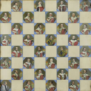 
	
		British School, 
		 
		c.1817-1827- 
		 
		Chess board of dignitaries; 
		 
		oil...