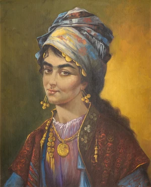Abbas Katoozian (Iranian 1923-2008), Untitled, portrait of a young girl;
Oil on canvas, signed...