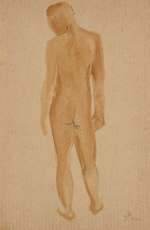 
	
		Pavel Massokovsky, 
		Russian 1902-1970- 
		Nude studies, 1929; 
		
		five, watercolour...