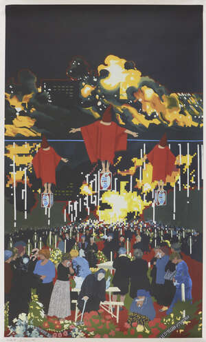 
	
		Gerald Laing,
		British 1936-2011-
		 
		Catechism, 2005;
		 
		digital print in colours...