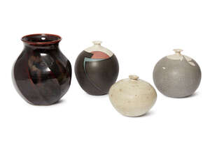 
	
		Chris Carter (1945-), a porcelain vase 
		 
		c.1987-91, impressed seal to base...