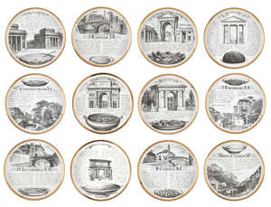 
	
		Piero Fornasetti (1913-1988), a set of twelve plates
		c.1960-70, marks to base
		A...